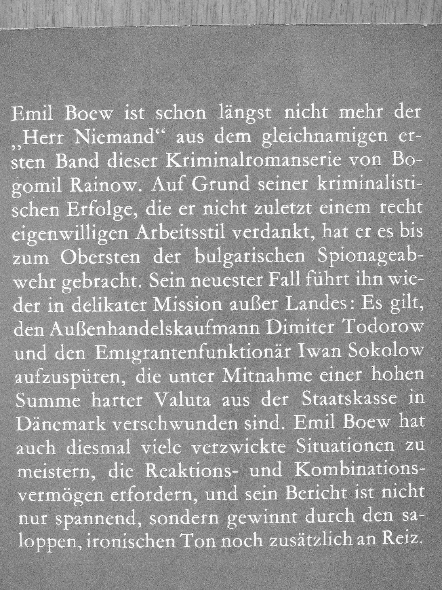 Bogomil Rainow - Die große Langeweile [antikvár]