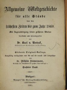 Allgemeine Weltgeschichte VI. (góbetűs) [antikvár]