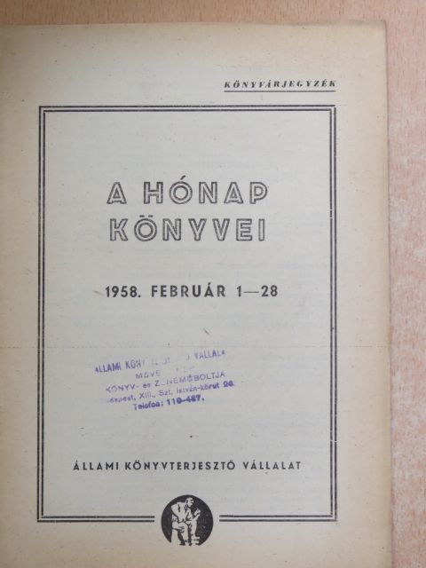 A hónap könyvei 1958. február 1-28 [antikvár]
