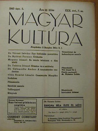 Dr. Csizmadia Andor - Magyar Kultúra 1943. április 5. [antikvár]