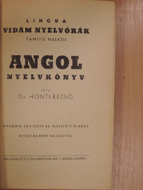 Dr. Honti Rezső - Angol nyelvkönyv [antikvár]