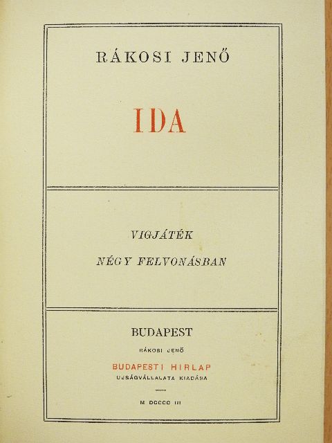 Rákosi Jenő - Ida [antikvár]