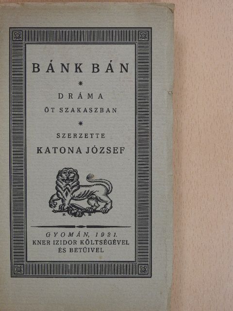 Katona József - Bánk bán [antikvár]