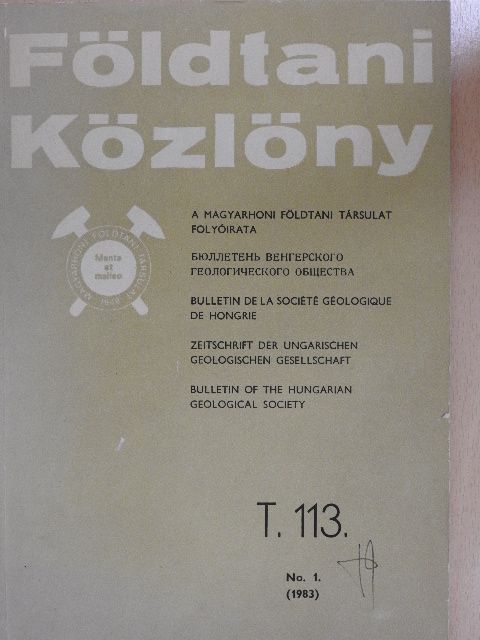 Baksa Csaba - Földtani Közlöny 1983/1. [antikvár]