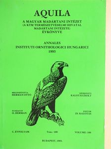 Bagyura János - Aquila - A Magyar Madártani Intézet évkönyve 1993 [antikvár]