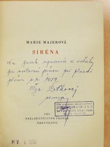 Marie Majerová - Siréna [antikvár]