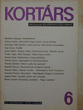 Agárdi Péter - Kortárs 1976. június [antikvár]