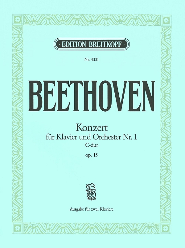BEETHOVEN - KONZERT FÜR KLAVIER UND ORCHESTER NR.1 C-DUR OP.15. AUSGABE FÜR ZWEI KLAVIERE