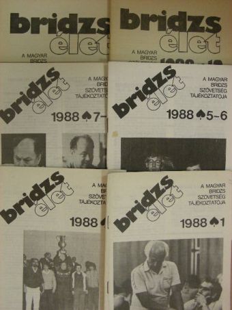 Bridzsélet 1988. (nem teljes évfolyam) [antikvár]