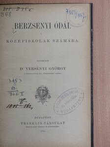 Dr. Versényi György - Berzsenyi ódái [antikvár]