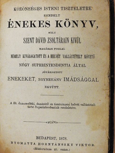 Közönséges isteni tiszteletre rendelt Énekes könyv [antikvár]