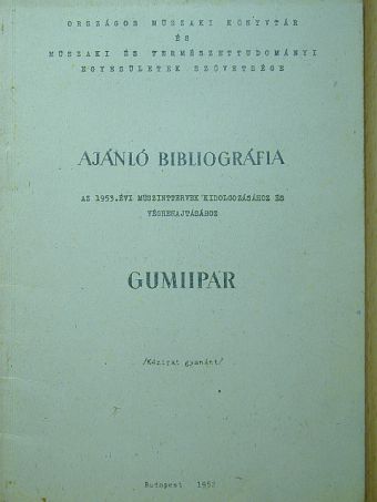 Demjén Zoltán - Ajánló bibliográfia az 1953. évi műszinttervek kidolgozásához és végrehajtásához [antikvár]