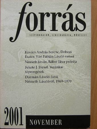 Alföldy Jenő - Forrás 2001. november [antikvár]
