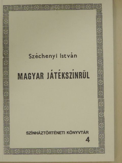 Belitska-Scholtz Hedvig - Magyar játékszínrül [antikvár]