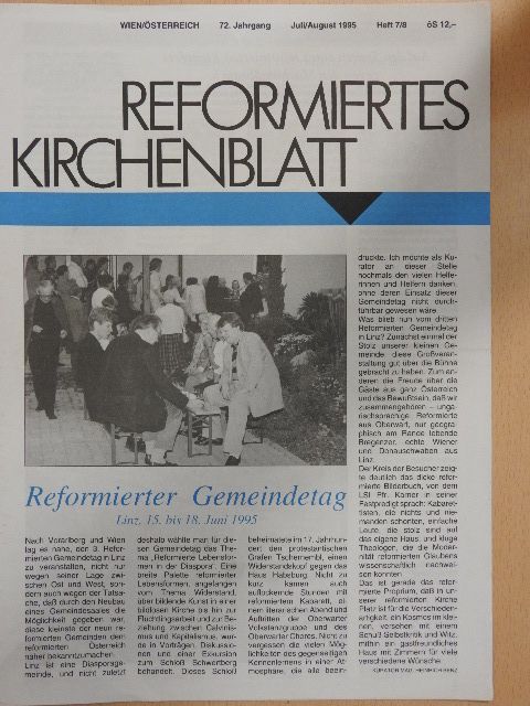 Heribert Diestler - Reformiertes kirchenblatt Juli/August 1995 [antikvár]