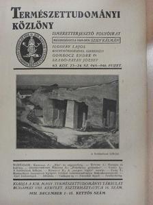 Bábonyi Endre - Természettudományi Közlöny 1931. december 1-15. [antikvár]