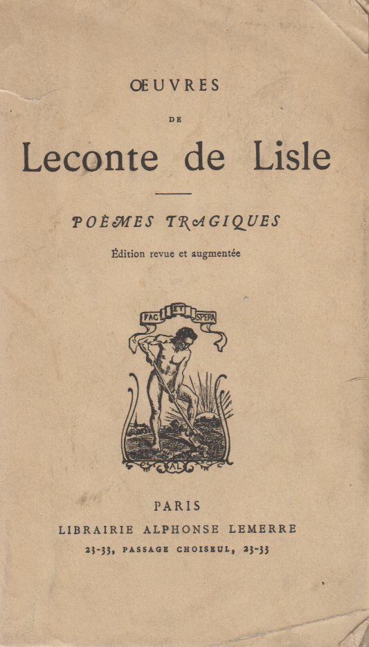 Leconte de Lisle - Oeuvre de Leconte de Lisle - Poemes tragiques [antikvár]