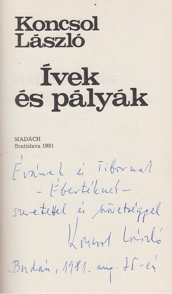 Koncsol László - Ívek és pályák (dedikált) [antikvár]