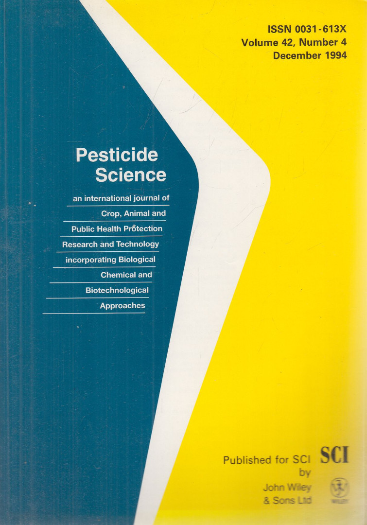 G. T. Brooks, L. G. Copping - Pesticide Science Volume 42, Number 4 December 1994 [antikvár]