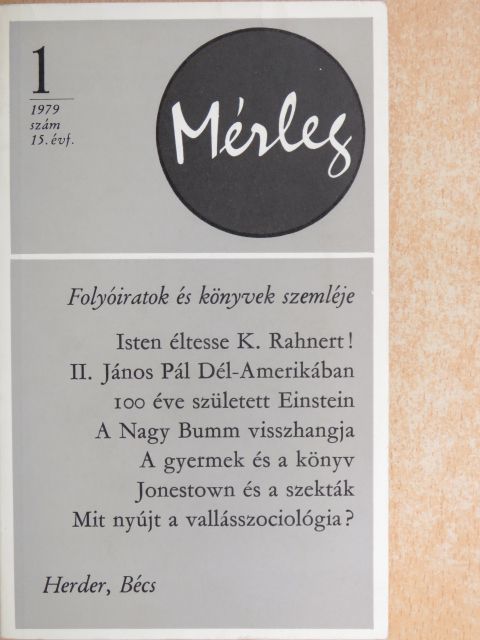 G. Dann - Mérleg 1979/1. [antikvár]