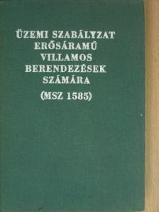 Üzemi szabályzat erősáramú villamos berendezések számára (MSZ 1585) [antikvár]