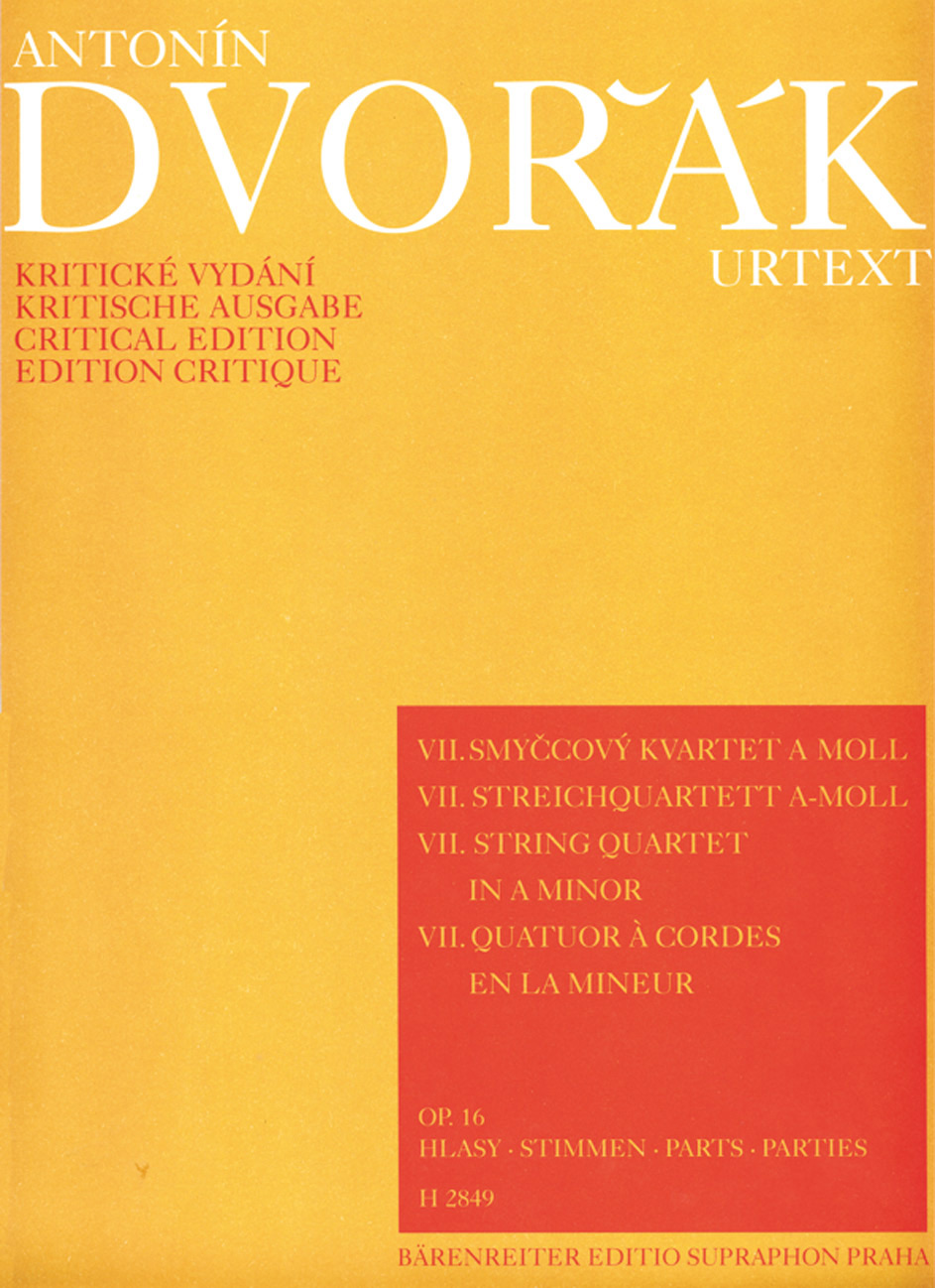 Antonin Dvorak - VII.STREICHQUARTETT a-MOLL OP.16, STIMMEN URTEXT KRITISCHE AUSGABE