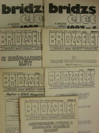 Bridzsélet 1970-1971., 1987. (vegyes számok) (7 db) [antikvár]