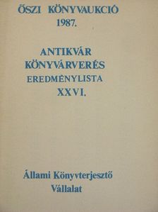 Antikvár Könyvárverés - Őszi könyvaukció 1987. [antikvár]