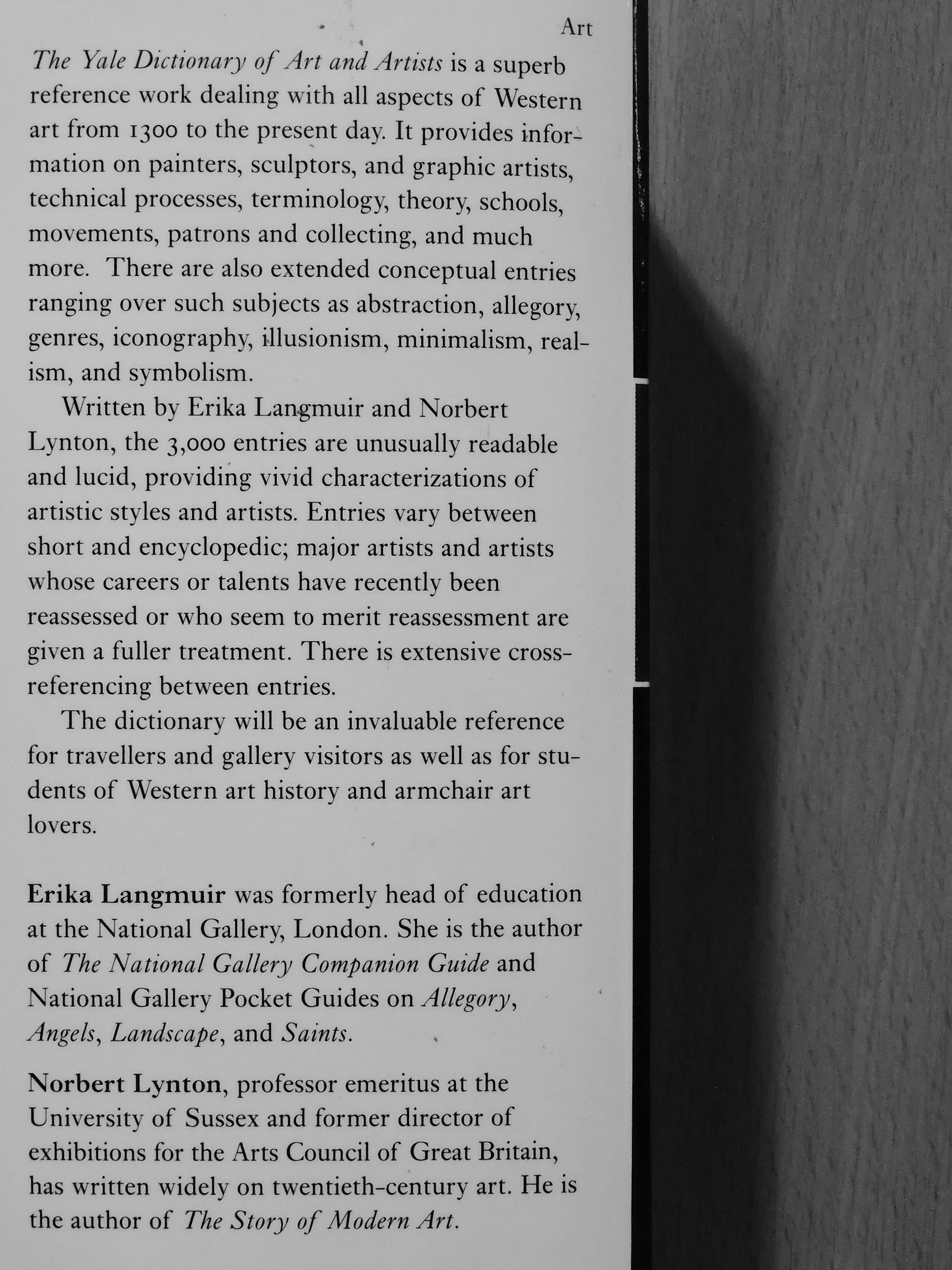 Erika Langmuir - The Yale dictionary of art and artists [antikvár]