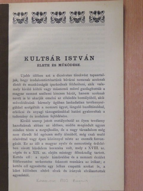 Bausz Teodorik - Kultsár István élete és működése [antikvár]