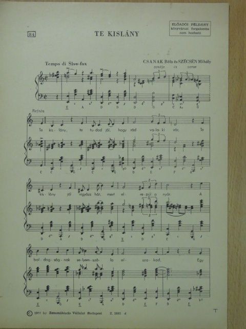 Csanak Béla - Te kislány [antikvár]