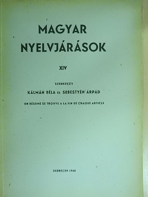 Balogh Lajos - Magyar nyelvjárások XIV. [antikvár]
