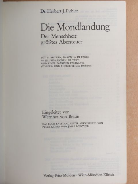 Dr. Herbert J. Pichler - Die Mondlandung [antikvár]