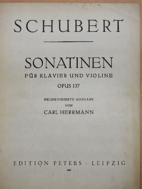 Schubert - Sonatinen für Klavier und Violine [antikvár]