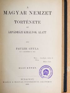 Pauler Gyula - A magyar nemzet története az Árpádházi királyok alatt I. (töredék) [antikvár]