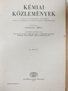 Beke Béla - Kémiai Közlemények 1971/1-4. [antikvár]