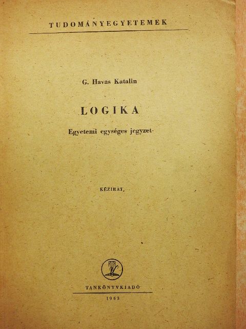 G. Havas Katalin - Logika  [antikvár]