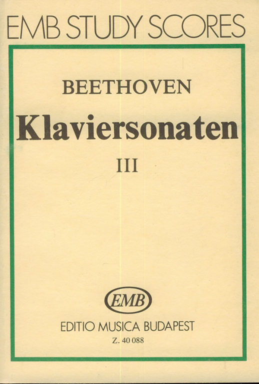 BEETHOVEN - KLAVIERSONATEN III KISPARTITÚRA (SOLYMOS PÉTER)