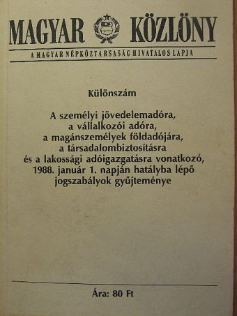 Magyar Közlöny 1987. különszám [antikvár]