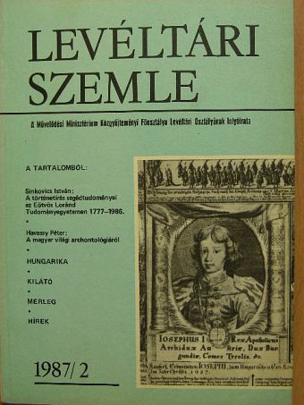 Albrechtné Kunszeri Gabriella - Levéltári Szemle 1987/2. [antikvár]