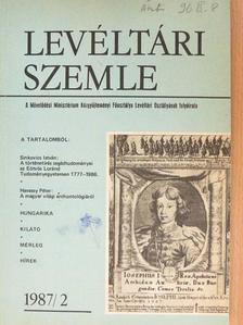 Albrechtné Kunszeri Gabriella - Levéltári Szemle 1987/2. [antikvár]
