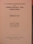 Nathan W. Shock - A Classified Bibliography of Gerontology and Geriatrics Supplement One 1949-1955 [antikvár]
