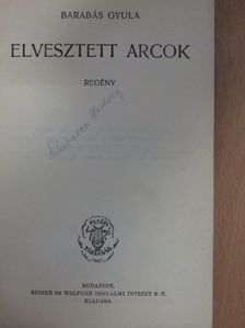 Barabás Gyula - Elvesztett arcok [antikvár]