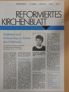 Gertrude Hennefeld - Reformiertes kirchenblatt Oktober 1995 [antikvár]