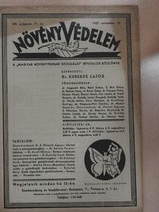 Dr. Aczél Márton - Növényvédelem 1937. november [antikvár]