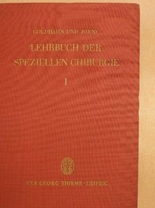 Dr. med. Gerhart Jorns - Lehrbuch der Speziellen Chirurgie I. [antikvár]
