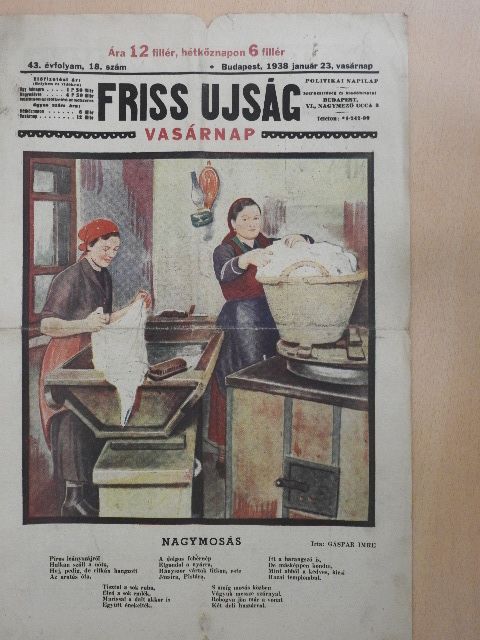 Gáspár Imre - Friss Ujság Vasárnap 1938. január 23. [antikvár]