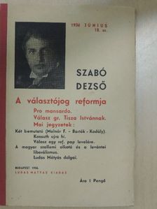 Szabó Dezső - A választójog reformja [antikvár]
