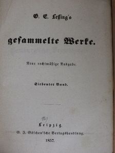 G. E. Lessing - G. E. Lessing's gesammelte Werke VII-VIII. (gótbetűs) [antikvár]