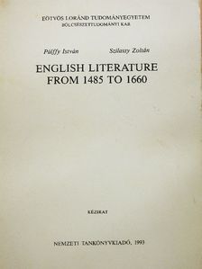 Pálffy István - English literature from 1485 to 1660 [antikvár]